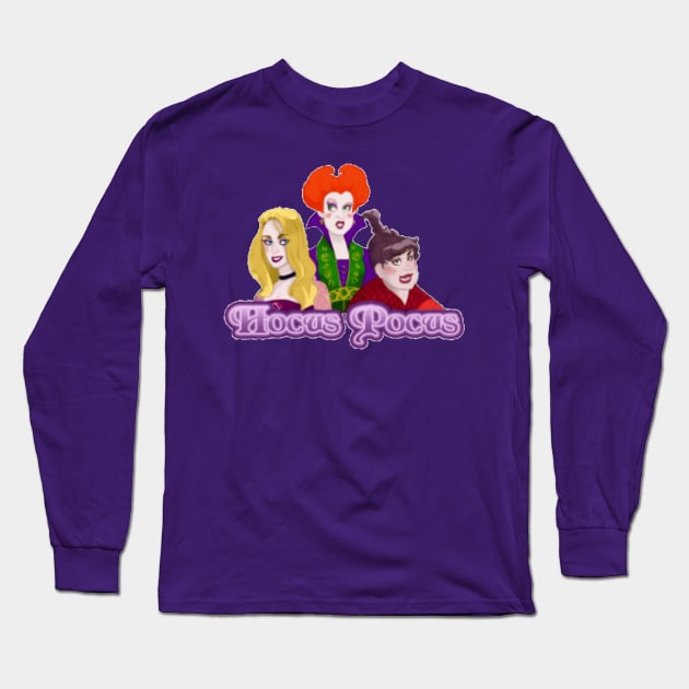Hocus Pocus Witches Long Sleeve T-Shirt by enchantedrealm